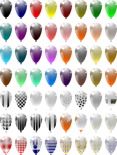 Of 49 Different Baloons Clipart