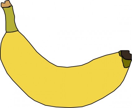 Banana Vector In Open Office Drawing Svg Clipart