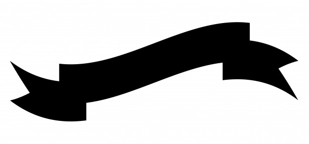 Ribbon Banner Black And White Image Png Clipart