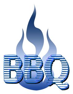 Bbq Design On Bbq Grill And Flame Clipart