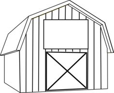 Black And White Cartoon Barn Christian Coloring Clipart