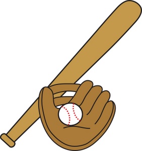 Baseball Bat And Glove Hd Image Clipart