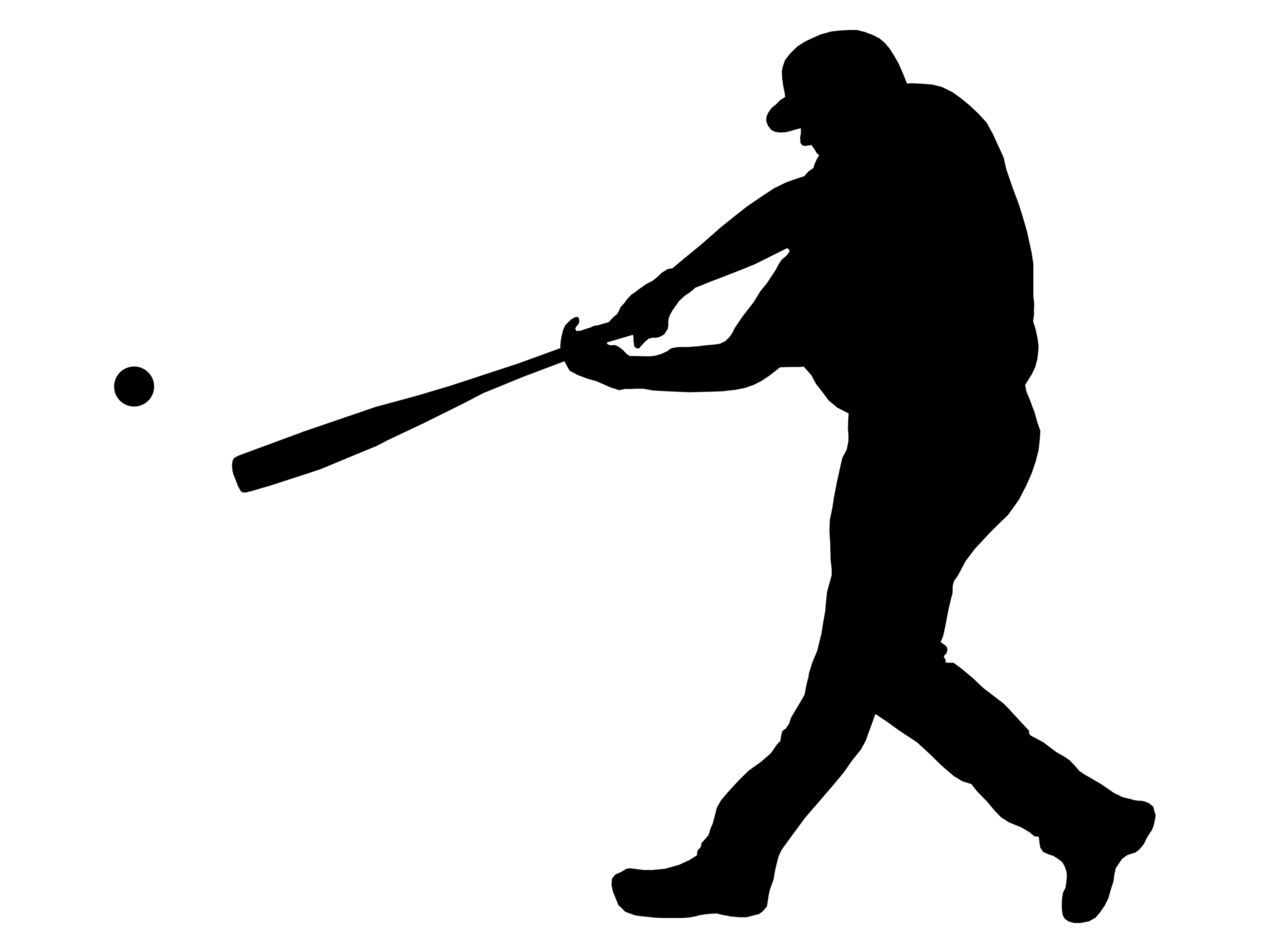 Free Baseball Player Silhouette Image Png Clipart
