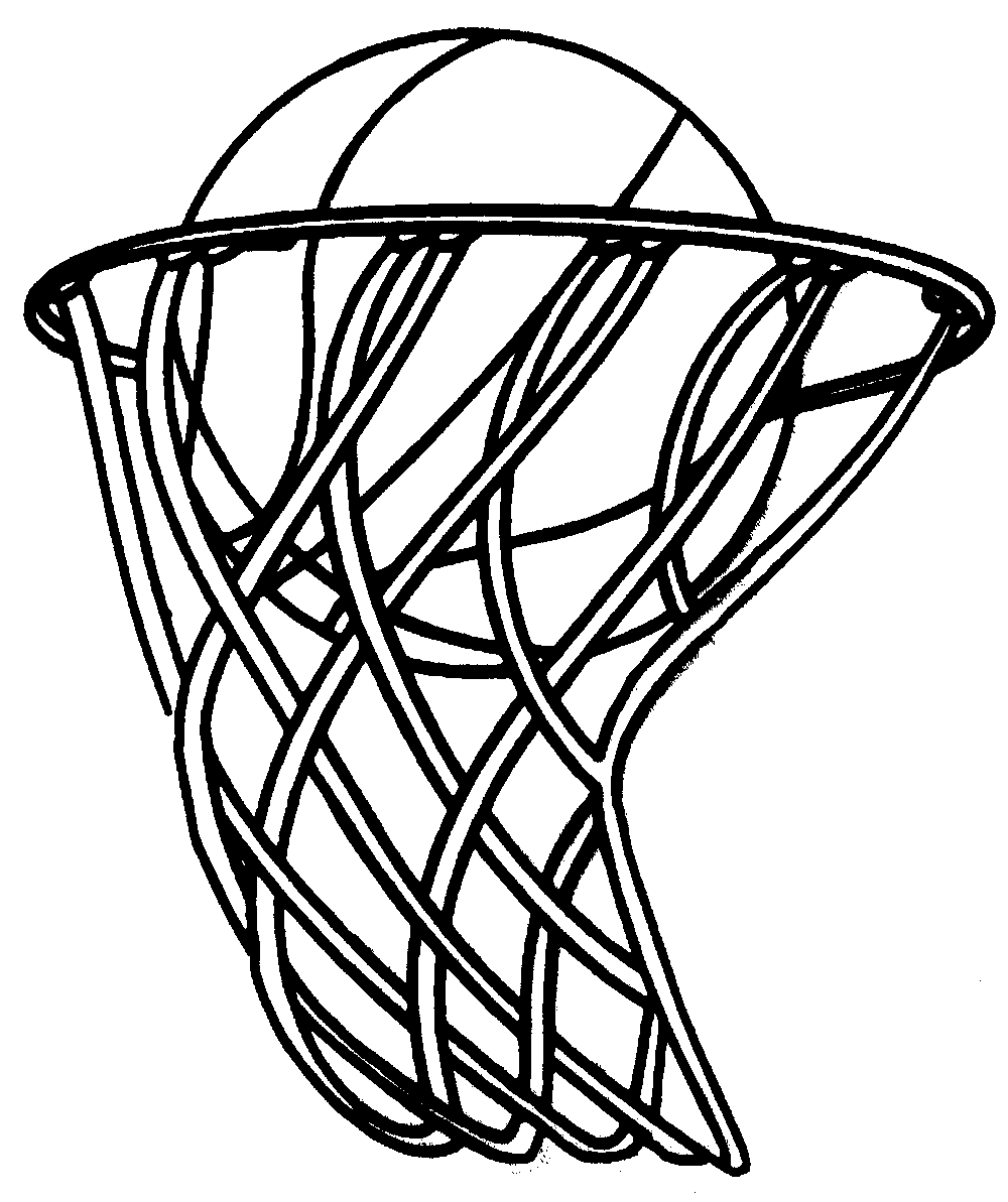 Free Basketball Black And White Basketball Clip Clipart
