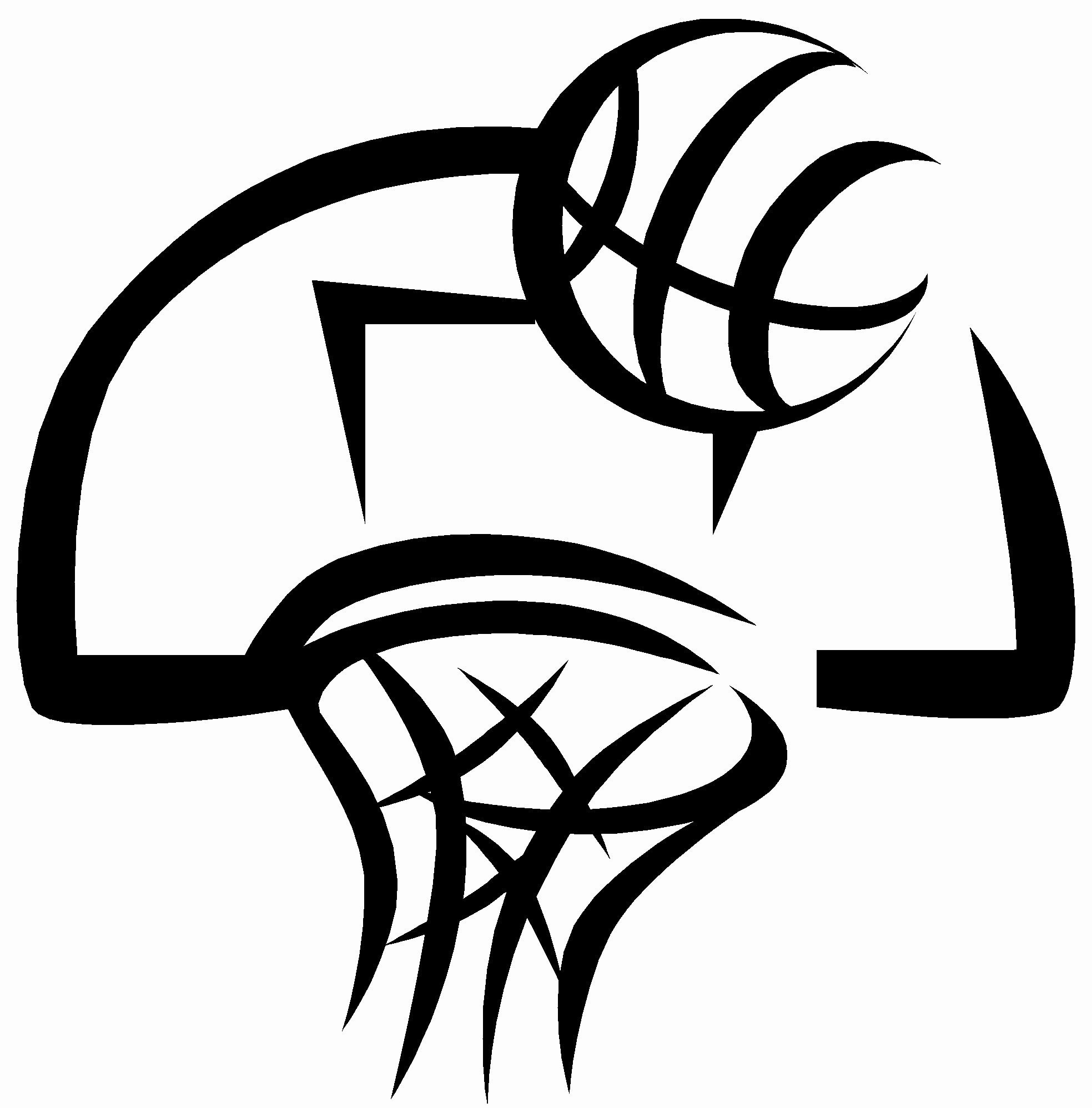 Shoes Basketball Black And White Collection Clipart