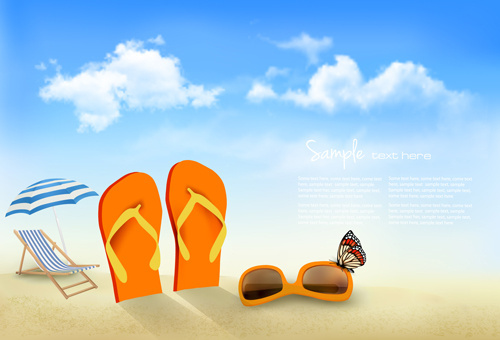 Beach Scene Vector Download Image Png Clipart