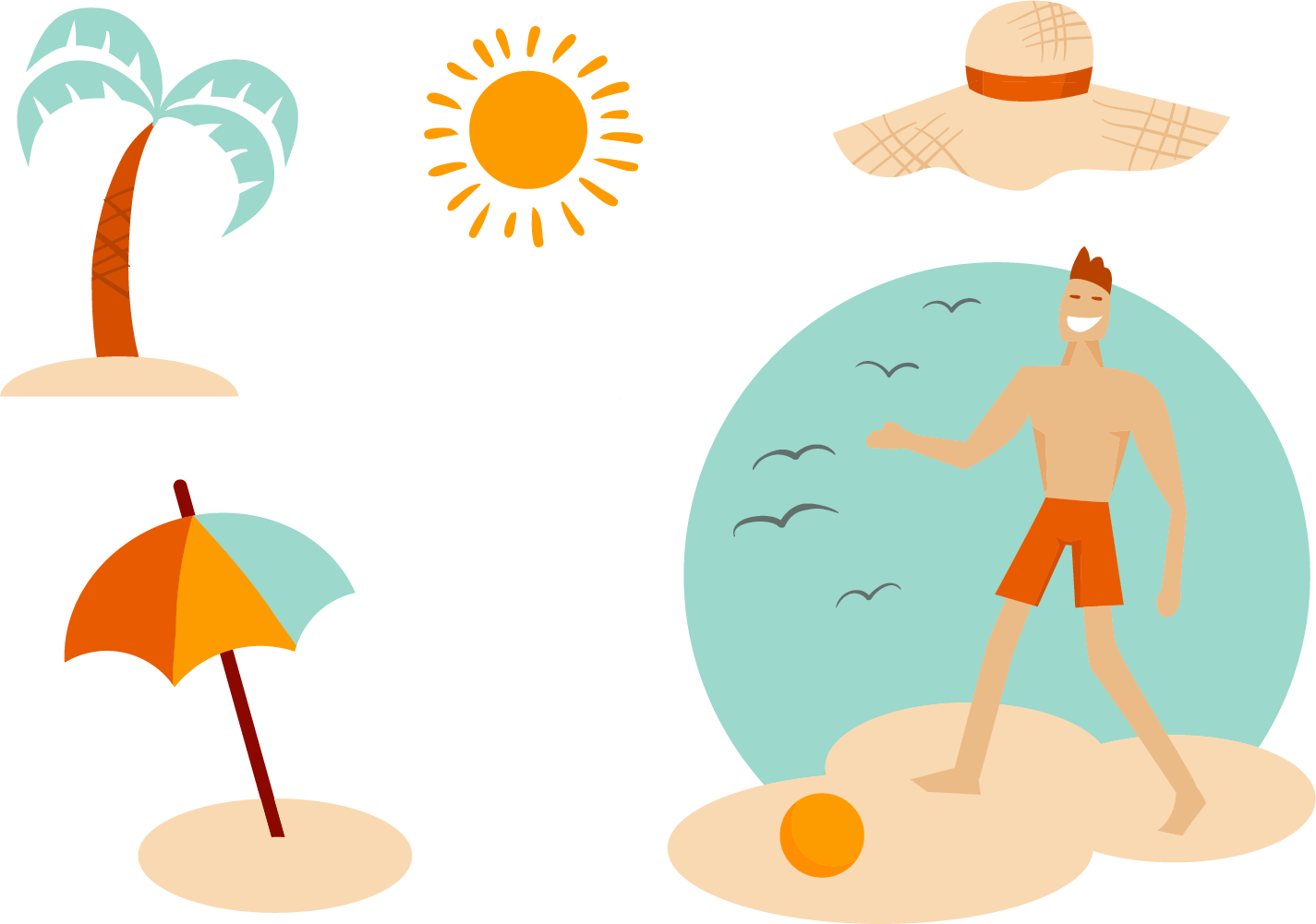 Summer Surfing Beach Vacation HQ Image Free PNG Clipart