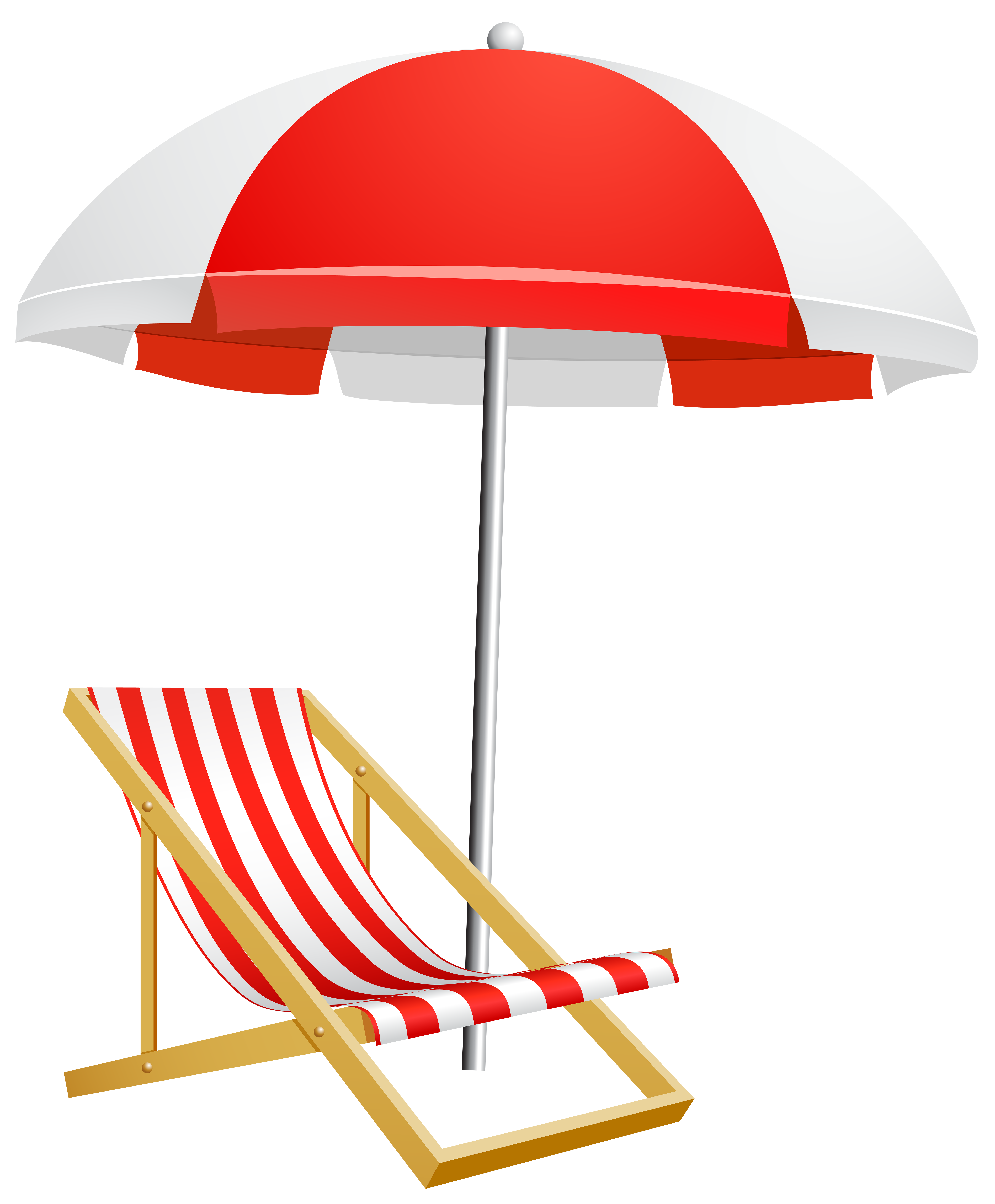 And Beach Chair Umbrella Transparent PNG Image High Quality Clipart
