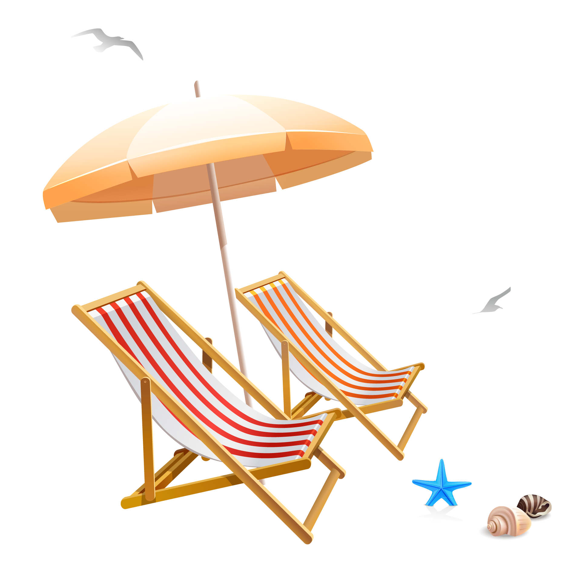 Chairs Umbrella Chair Beach And PNG Image High Quality Clipart