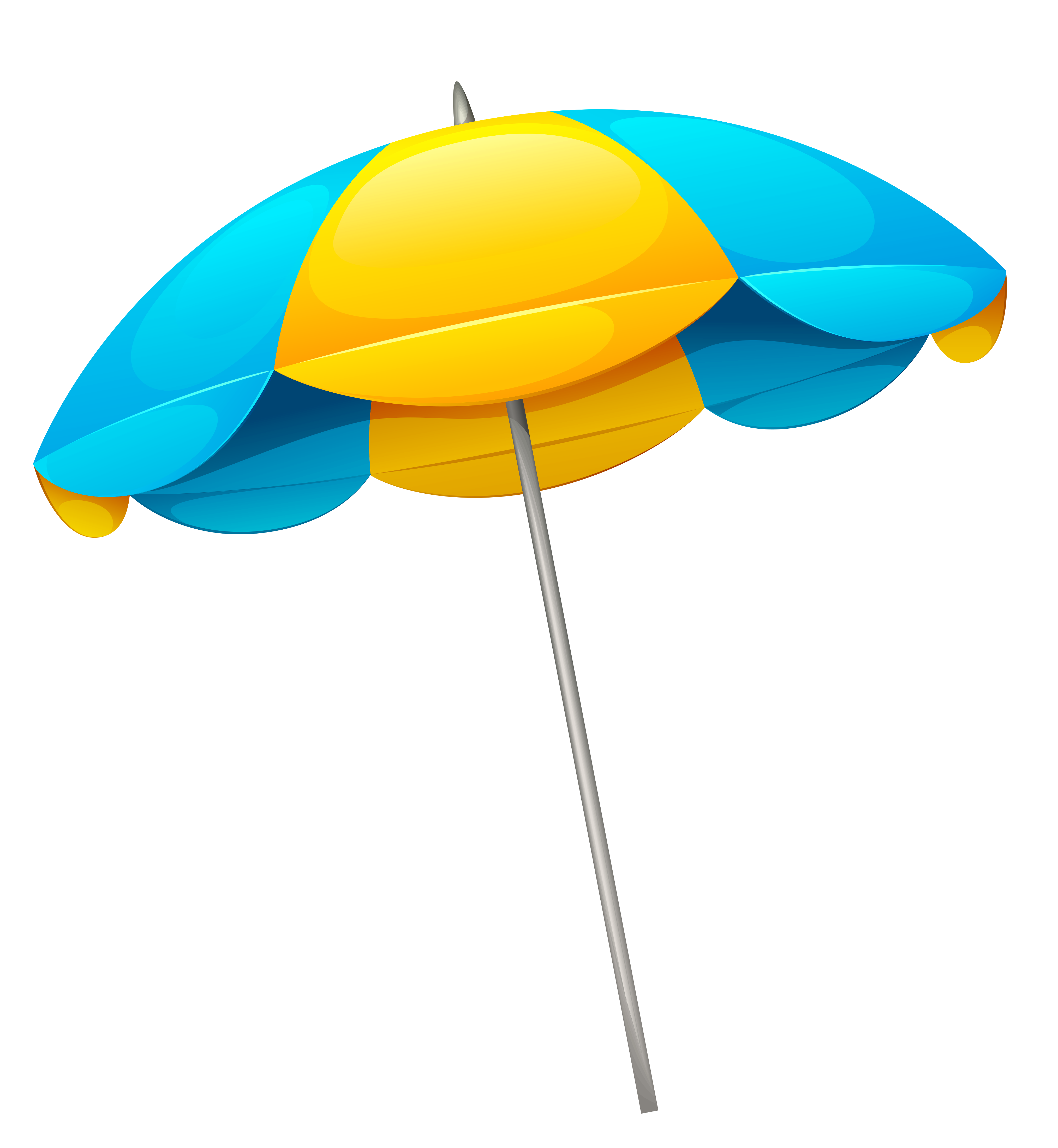 Blue Beach Umbrella Yellow Free Clipart HQ Clipart