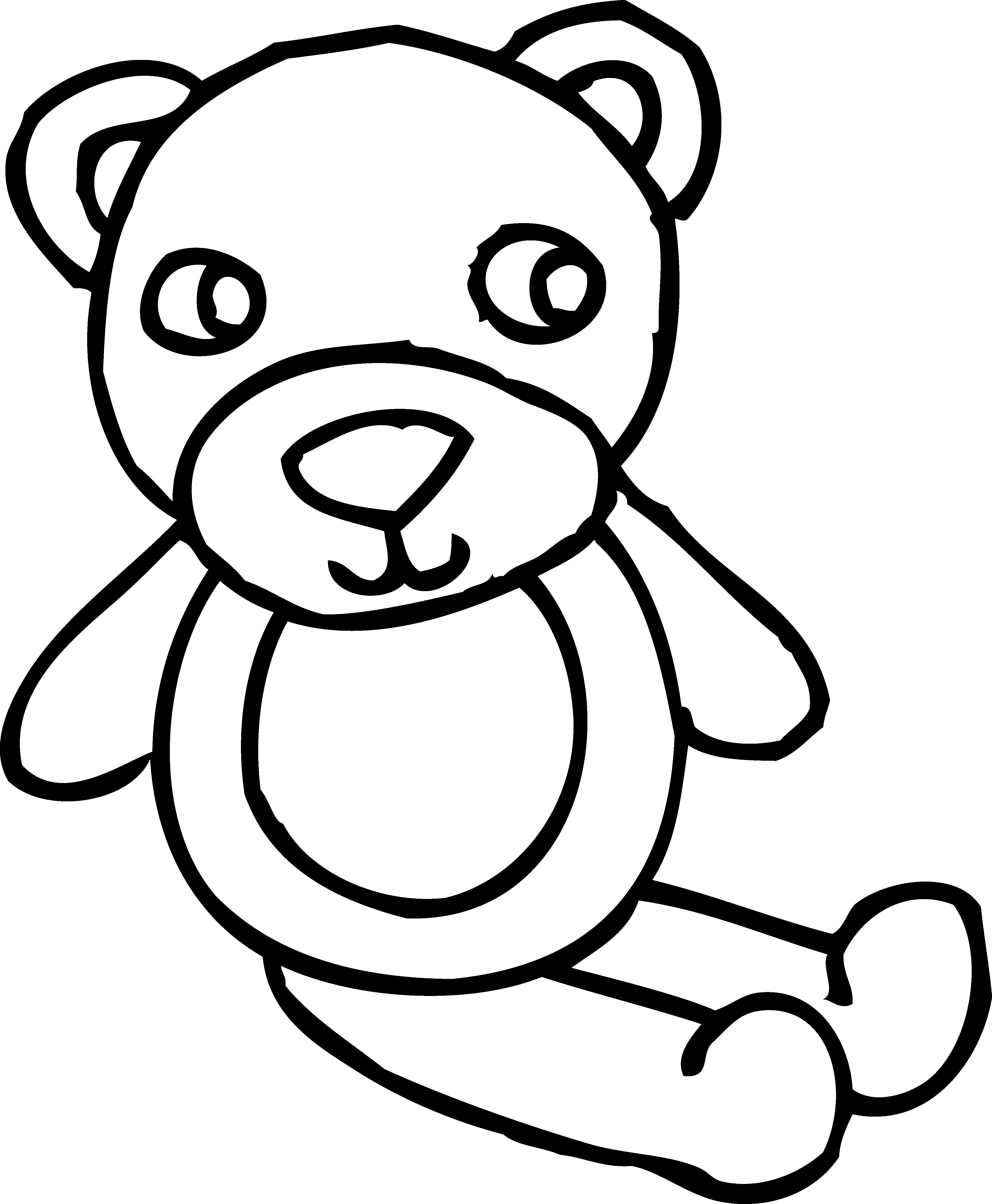 Outline Of A Bear Ocoloringpages Png Image Clipart