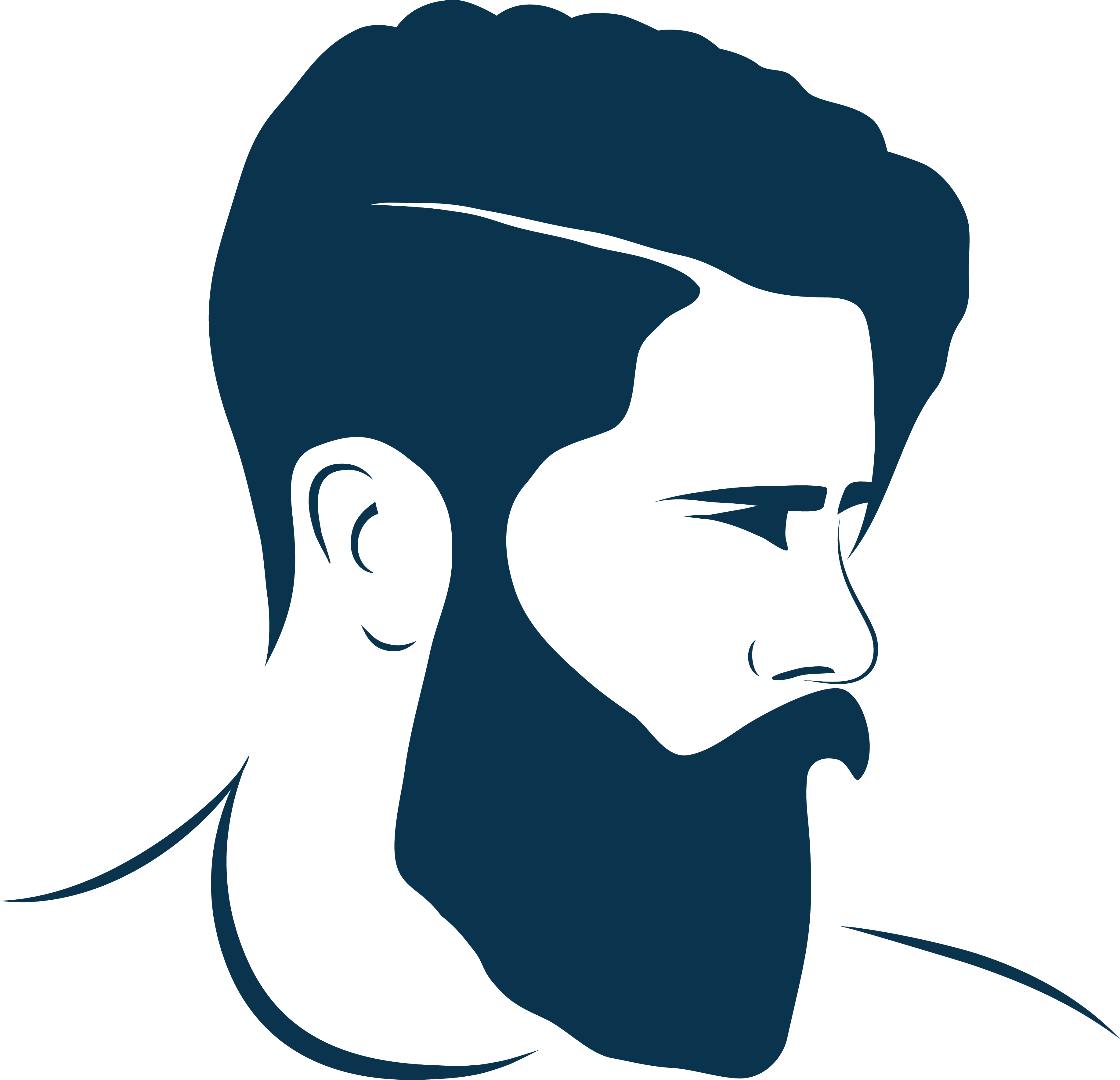 And Hairstyle Fashion Barber Moustache Beard Clipart