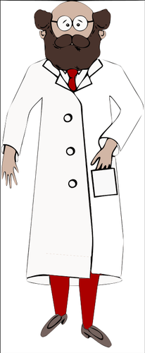 Scientist With Hand In Pocket Clipart