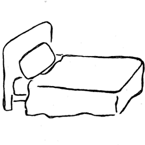 Bed Black And White Dromgab Top Clipart