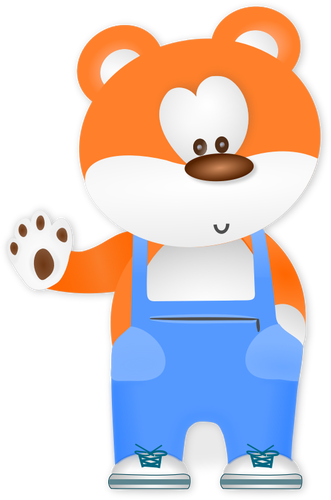Of Teddy Bear In Trousers Clipart