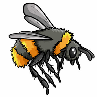 Free Bee Drawings And Colorful Images Clipart