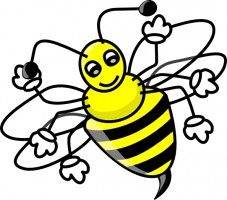 Bee Vector In Open Office Drawing Svg Clipart