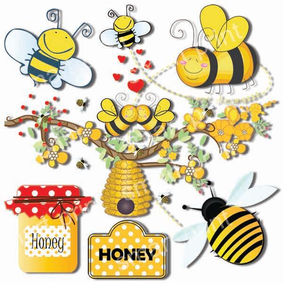 Bees Bumble Bee Beehive Buzzy Art Honey Clipart
