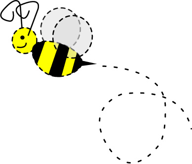 Bumble Bee With Trail Kid Free Download Clipart