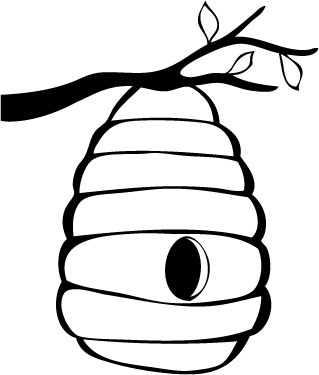 Beehive Bee Hive Outline Kid Hd Photos Clipart