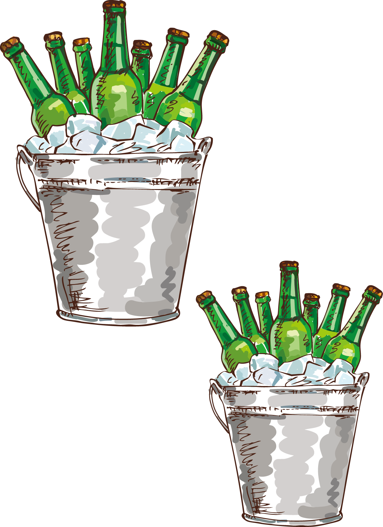 Spring Ideas Illustration Beer Bottle Party Drawing Clipart
