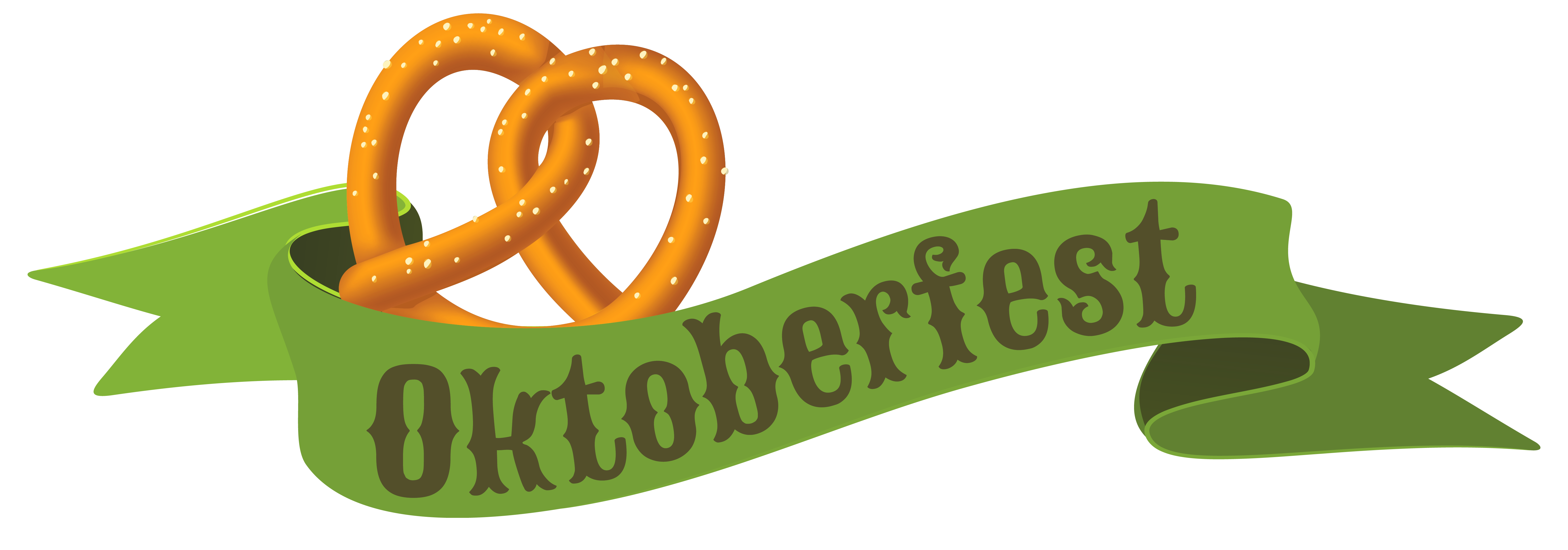 Oktoberfest Cuisine German Beer Green Banner Clipart