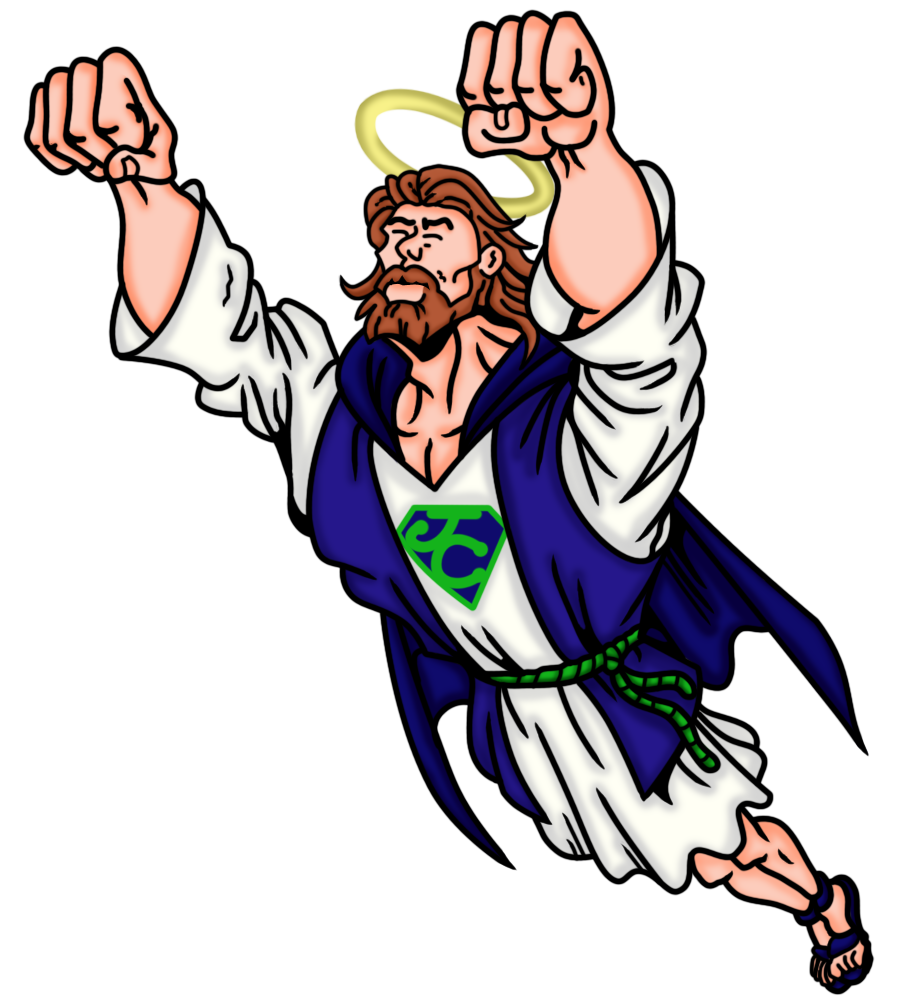 Bible Superhero Is Christianity Lord Jesus Clipart