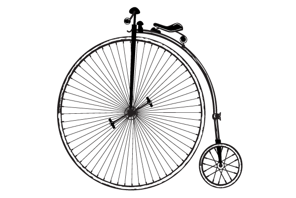 Vintage Old Fashioned Bicycle Freevectors Free Download Clipart