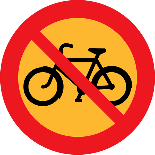 No Bicycles Traffic Sign Clipart