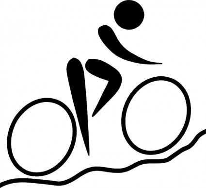 Bike Olympic Sports Cycling Mountain Biking Pictogram Clipart