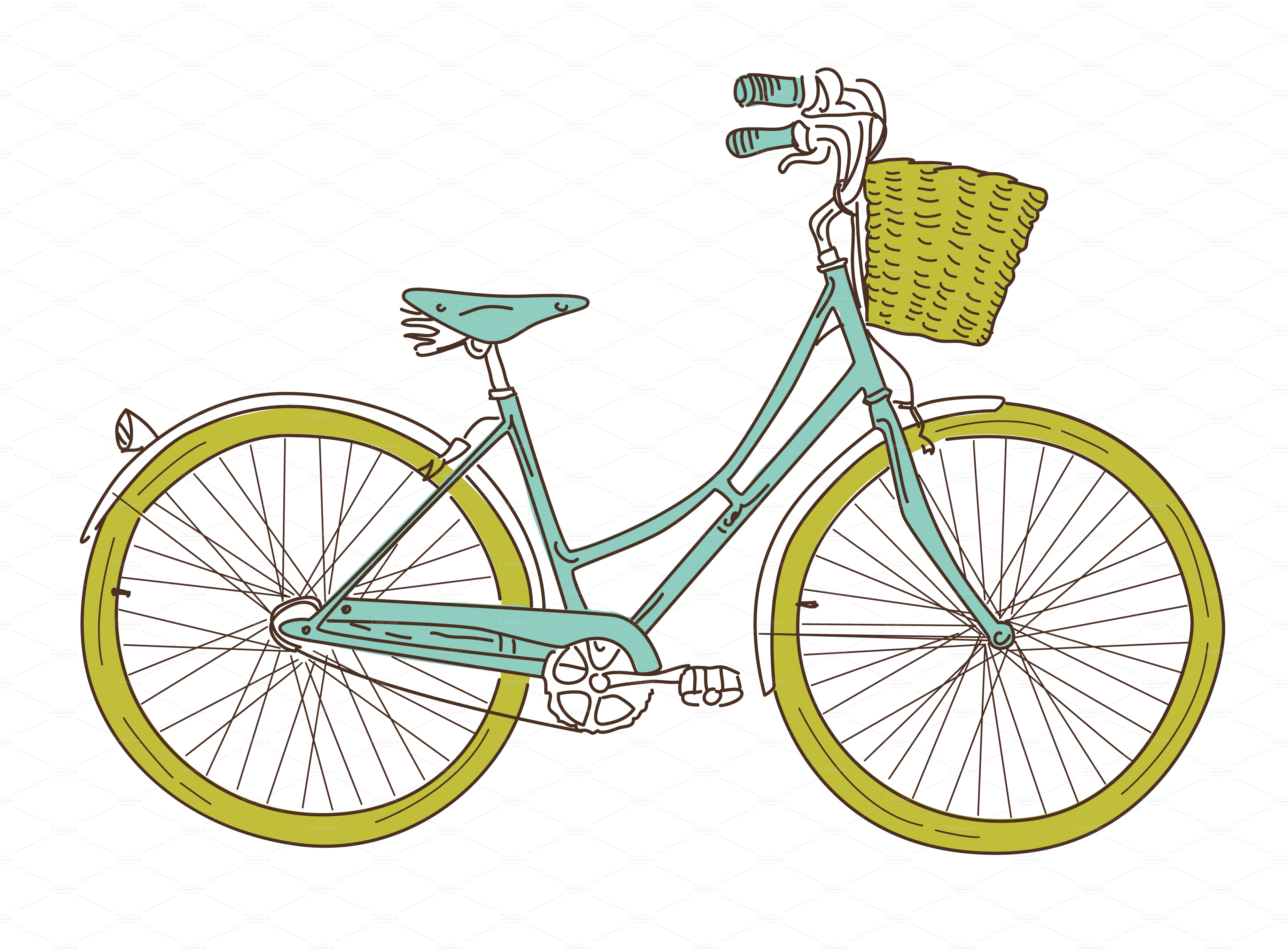 Bicycle Gallery For Girl Riding A Bike Clipart