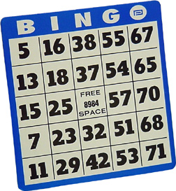 Big Bingo Card Transparent Image Clipart