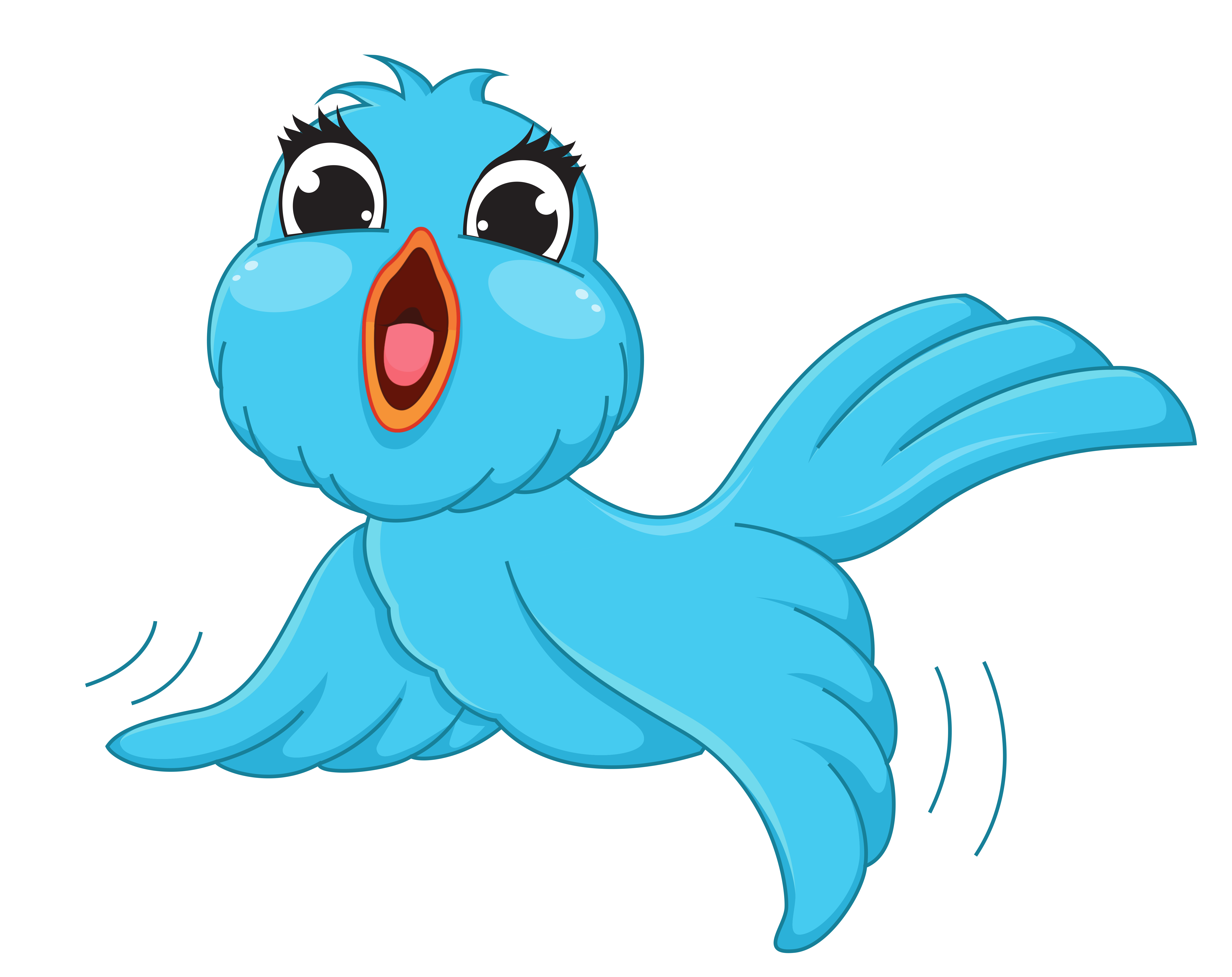 Blue Picture Cartoon Bird Transparent Free Download PNG HQ Clipart