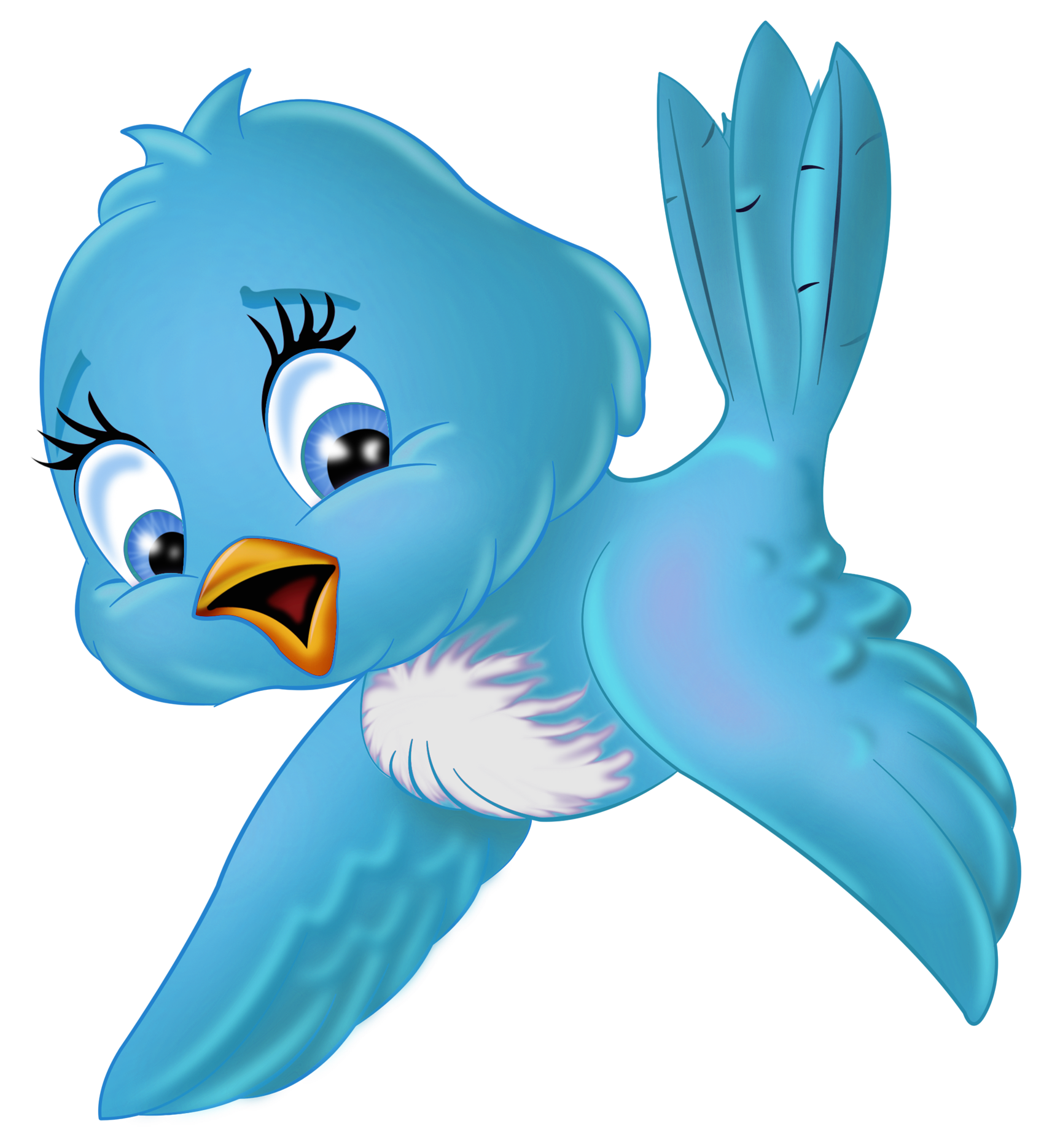 Large Blue Bird Cartoon Free Download PNG HQ Clipart