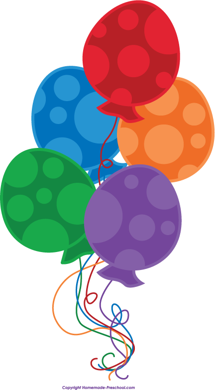 Free Birthday Balloons Clipart Clipart
