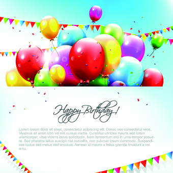 Birthday Balloons Happy Birthday Balloon Vector Download Clipart