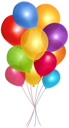 Birthday Balloons Balloons And Silver On Clipart