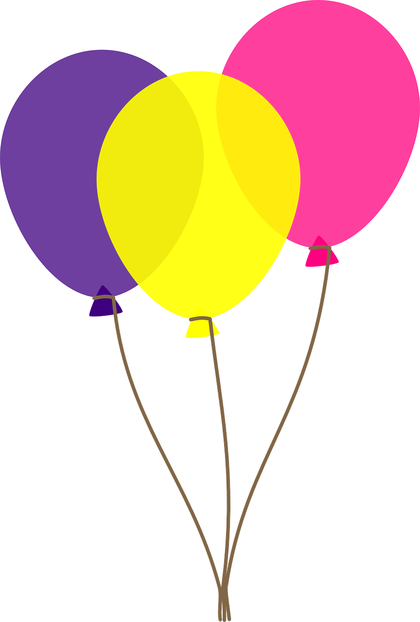 Free Birthday Balloons Transparent Image Clipart