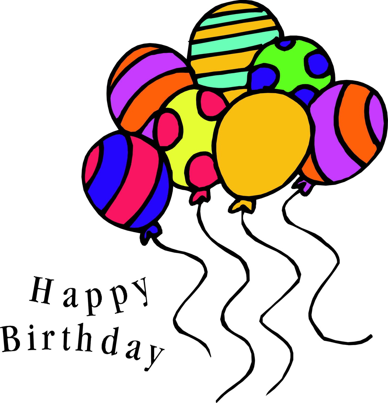 Happy Birthday Balloons Free Download Png Clipart