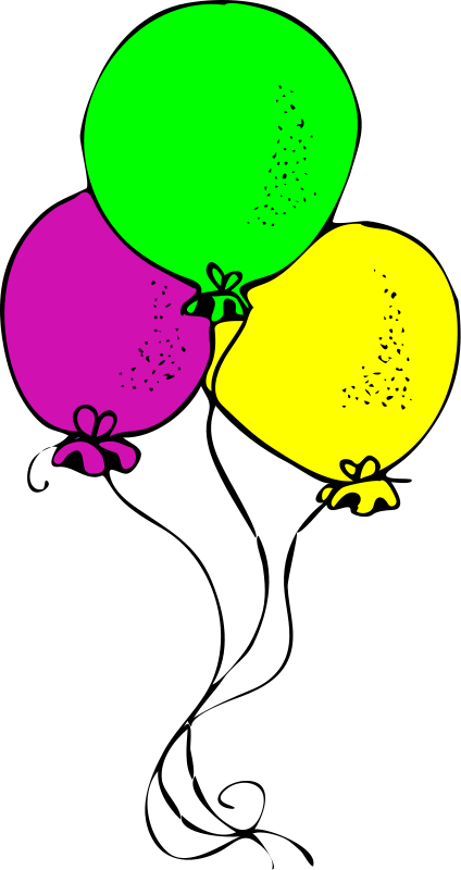 Birthday Balloons Hostted Png Image Clipart