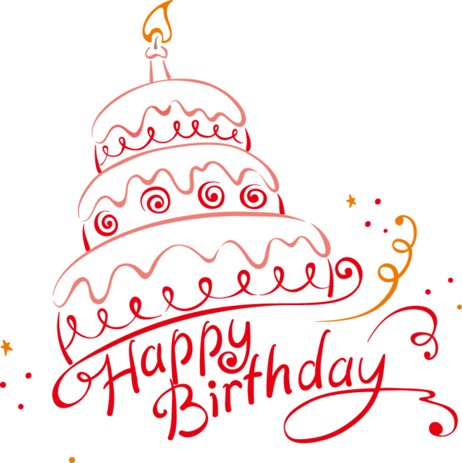 Illustration Birthday Cake Party Stock Happy Clipart