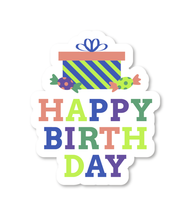 Sticker Happy,Birthday Day Paper Birthday Cake Stickers Clipart