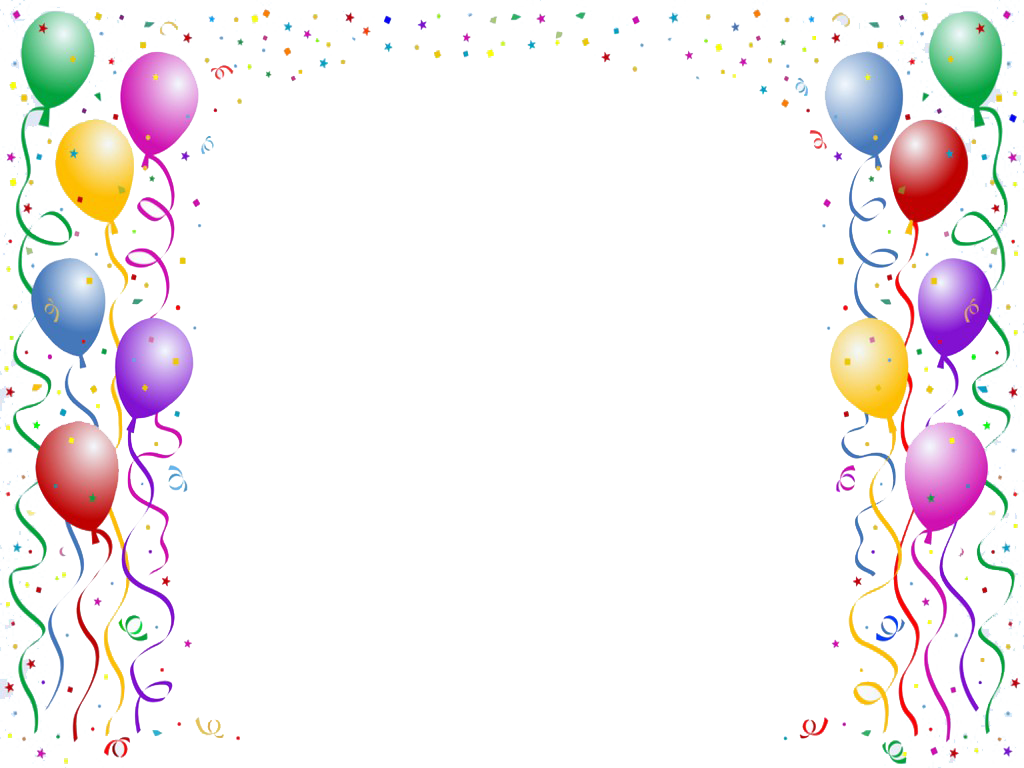 Colorful Wish Border To Birthday Cake Party Clipart