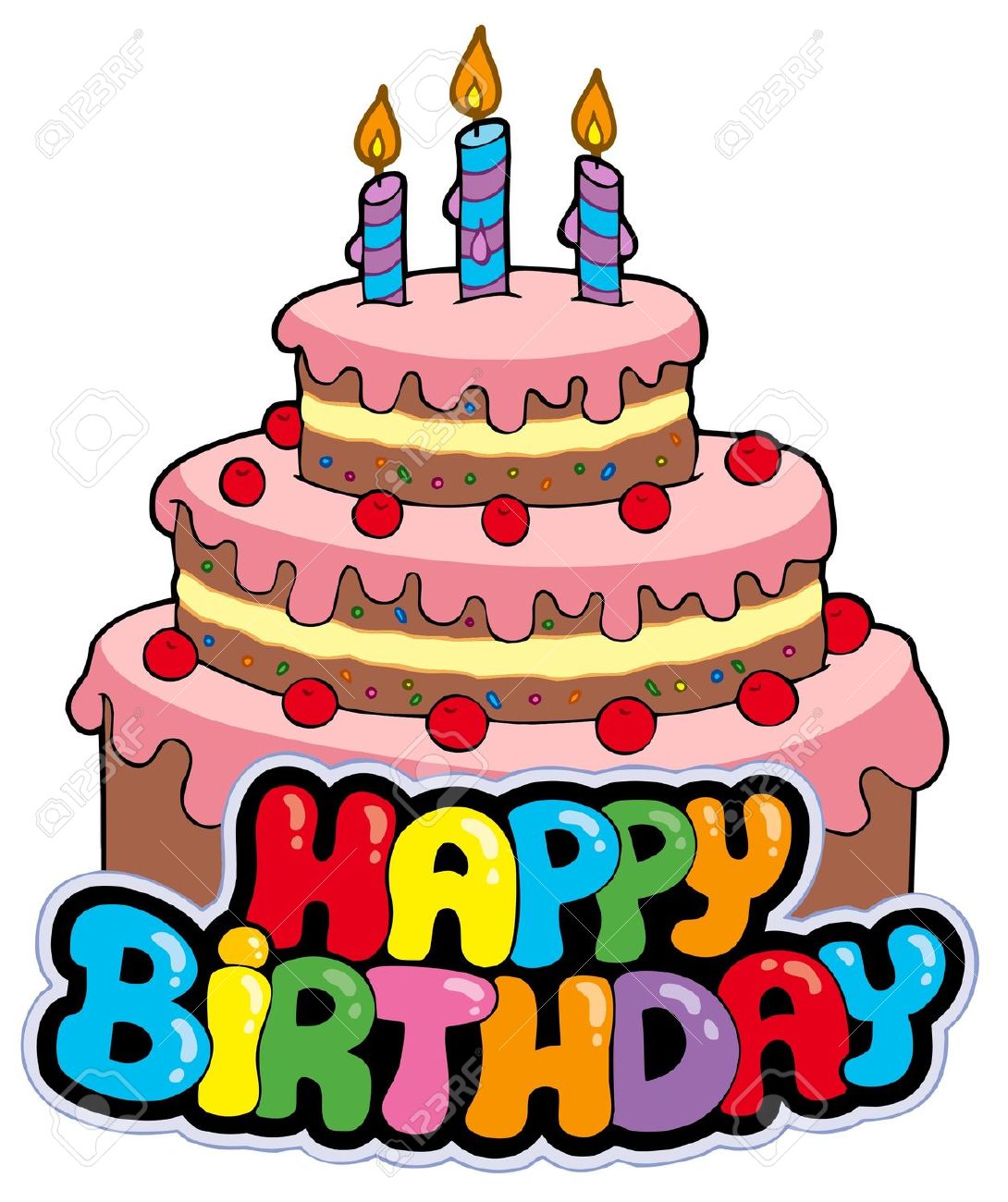 Cake On Glitter Graphics Birthday Cakes And Clipart