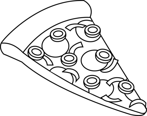 Pizza Black And White Png Images Clipart