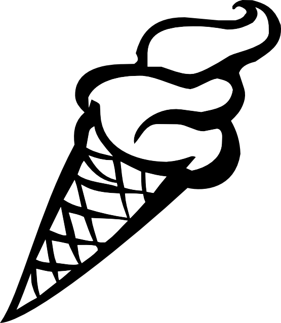 Ice Cream Black And White Download Png Clipart