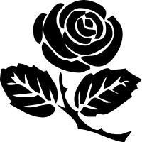 Rose Black And White Graphic Dromgan Top Clipart