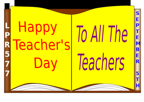 Teachers Day Card Clipart