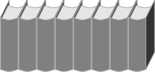 Row Of Books In Gray Color Clipart