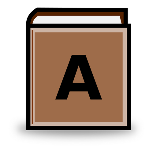 Brown Thick Dictionary Clipart